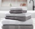 Набор полотенец AKAY "LAMA" 6 шт. (33*50-2, 50*80-2, 70*130-2), темно серый-светло серый