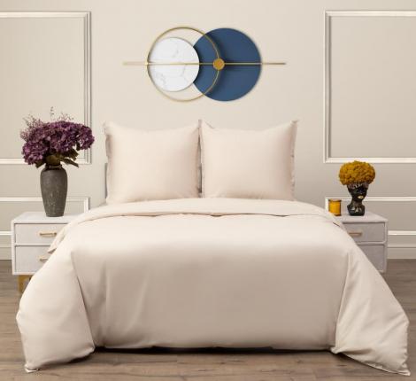 Постельное белье "Siberia" Сэнди (бежевая) Ранфорс, Евро (70х70)