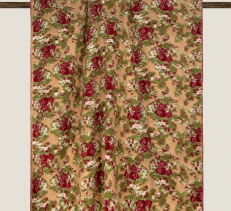 Плед шерстяной Frati "SWEET" ROSES BORDEAUX (бордовый), 150x190