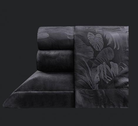 Постельное белье с одеялом "Kazanov.A." Lindor J'Adore (графит) Велюр/Тенсел, Семейный