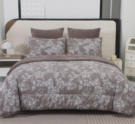 Постельное белье с одеялом "Sofi de Marko" Роберто №19 Велюр/Сатин, 1,5 спальный