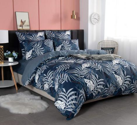 Постельное белье "Sofi de Marko" Фантазия (синий) Сатин, Семейный