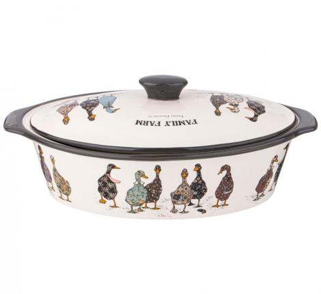 Форма для запекания овальная с крышкой "FAMILY FARM", 3,2 л