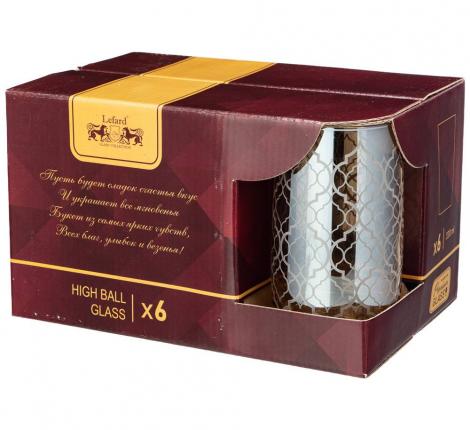 Набор стаканов для воды 6 штук "БАКАРРА МЕД", 330 мл