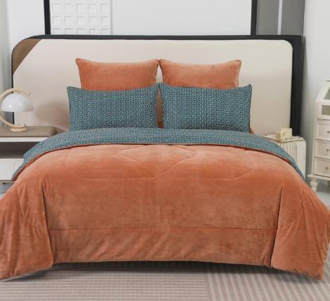 Постельное белье с одеялом "Sofi de Marko" Роберто №8 Велюр/Сатин, 1,5 спальный