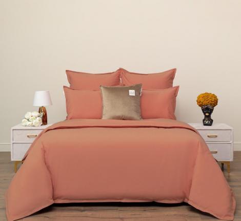 Постельное белье "Sofi de Marko" Саммер (кирпичный) Варёный хлопок, Семейный