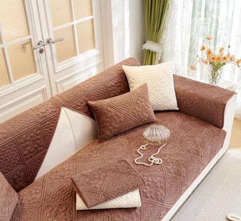 Накидка на диван Tango "Sofa" АБСТРАКЦИЯ 90x160 (1 шт.), 90x210 (1 шт.), коричневый