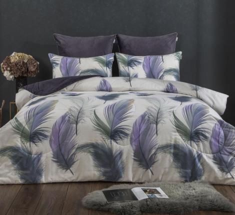 Постельное белье с одеялом "Kazanov.A." Лаврин (аметист жемчуг) Велюр/Egypt Cotton, Евро