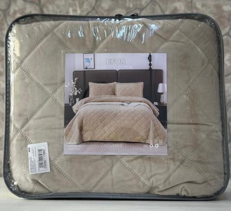 Покрывало велюровое "ROMB KANT" светло-бежевый, 220х240