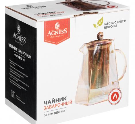 Чайник заварочный "AGNESS" 887-185, 800 мл