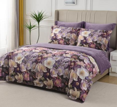 Постельное белье с одеялом "Sofi de Marko" Ренато №6 Велюр/Сатин, 1,5 спальный