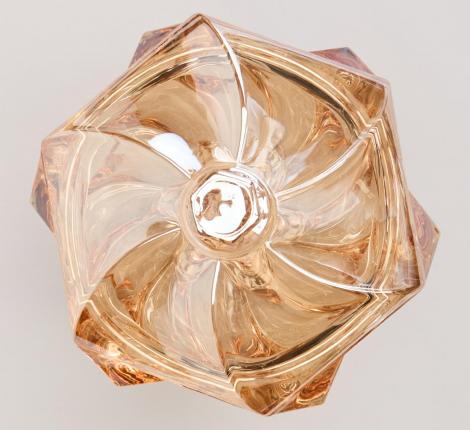 Блюдо с крышкой на ножке "BOHEMA" AMBER, диаметр 17 см