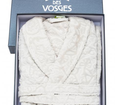 Халат велюровый "Blanc des Vosges" PRINCESS PERLE (серый), М