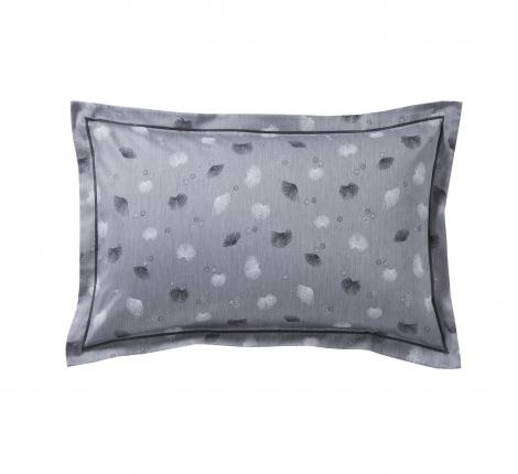 Наволочка "Blanc des Vosges" KYOTO GRAPHITE сатин жаккард 50х70, темно-серый
