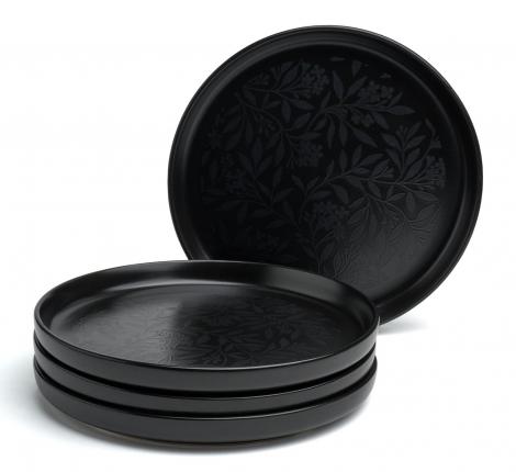 Набор закусочных тарелок 4 штуки "CHOICE BLACK", диаметр 20,5 см