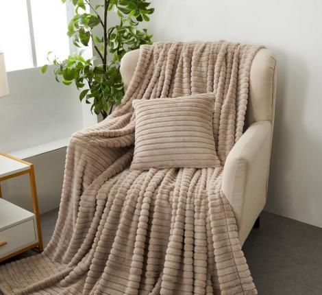 Наволочка "Sofi de Marko" Орландо (бежевая) Искусcтвенный мех, 45х45