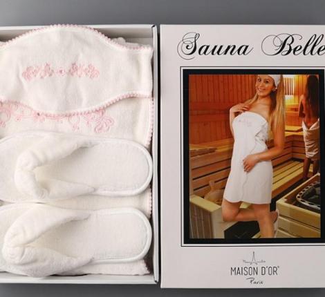 Набор для сауны женский Maison Dor "BELLE" (кремовый)