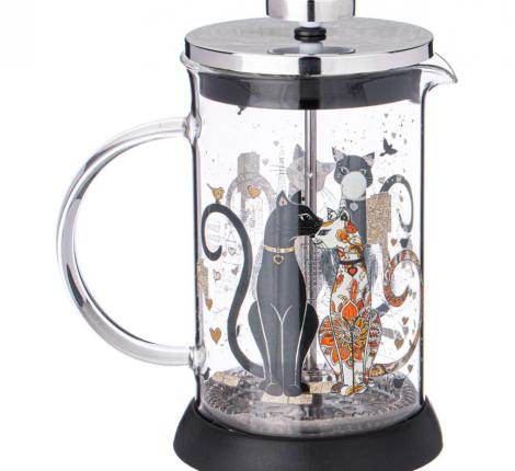 Френч-пресс "ПАРИЖСКИЕ КОТЫ", 600 мл