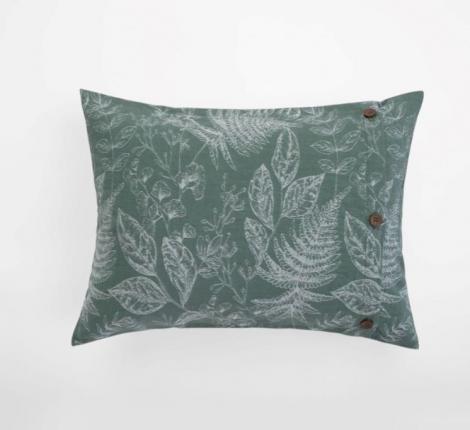 Наволочки декоративные "NATURAL FERN DEEP GRASS" Жаккард, 33х45-2шт.