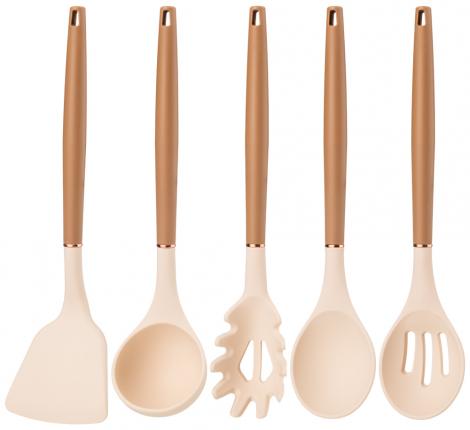 Набор кухонных ножей (5 шт.) и приборов "AGNESS" 671-200, 12 предметов