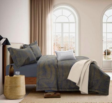 Постельное бельё с одеялом "Asabella" 2252-OSPS Мако-Сатин, 1,5 спальный