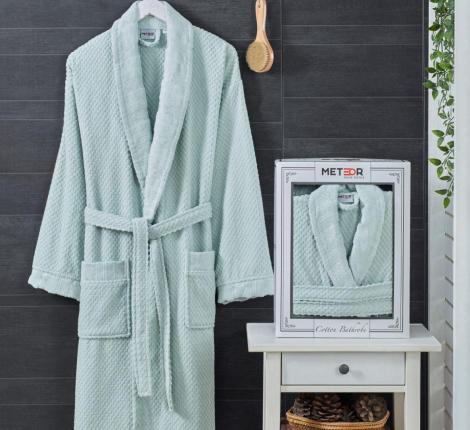 Халат женский METEOR Шалька LYON XXL, светло-зелёный