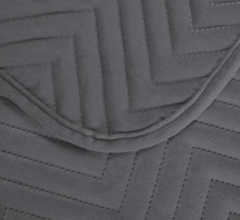 Покрывало из бархата "KARTEKS" 02, 240х260 (50х70-2 шт), антрацит