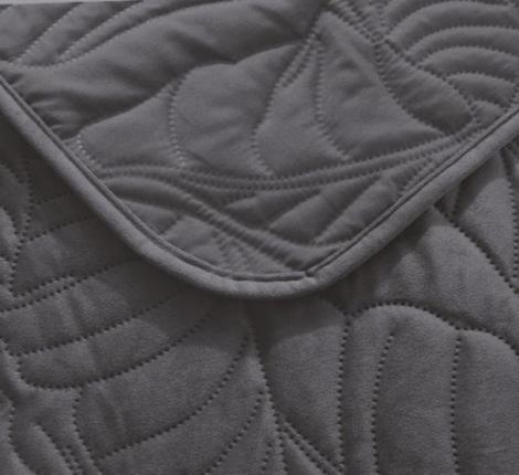 Покрывало из бархата "KARTEKS" 03, 240х260 (50х70-2 шт), антрацит