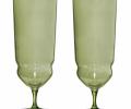 Набор бокалов для пива 2 штуки "SUITE" (зеленый) стекло, высота 20 см