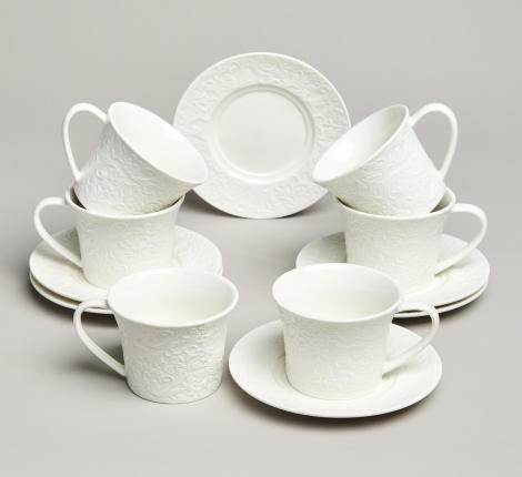 Чайный набор "MUSE" на 6 персон, 12 предметов (250 мл)