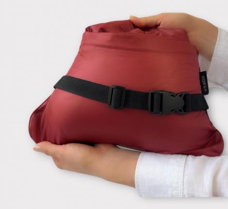 Дорожный плед-пончо пуховый "Travel Cape Plaid Grass" MARSALA, 130х170