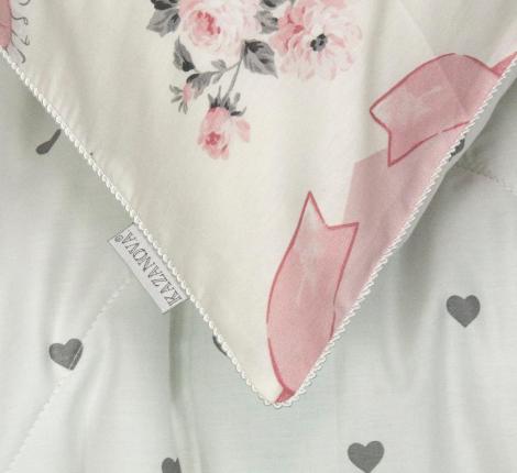 Постельное белье с одеялом "Kazanov.A." Лакки (жемчуг розовый кварц) Сатин, 1,5 спальный