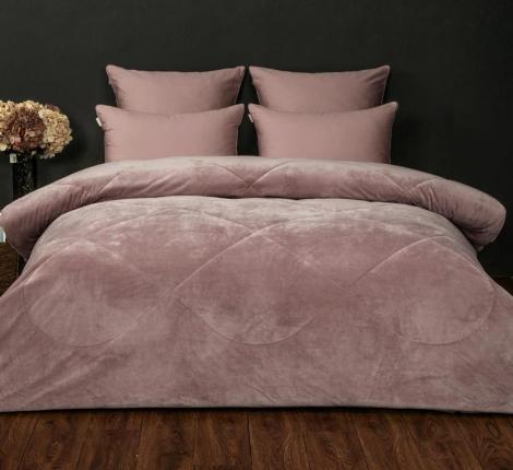 Постельное белье с одеялом "Kazanov.A." Альвина (пыльная роза) Велюр/Egypt Cotton, Евро