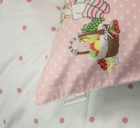 Постельное белье с одеялом "Kazanov.A." Блум (пудра жемчуг) Сатин, 1,5 спальный