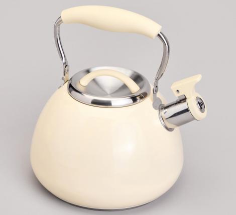Чайник со свистком и складывающейся ручкой "AGNESS" 940-027, 2.9 л