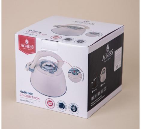 Чайник со свистком и встроенным термометром "ТЮДОР" 908-065, 2,8 л