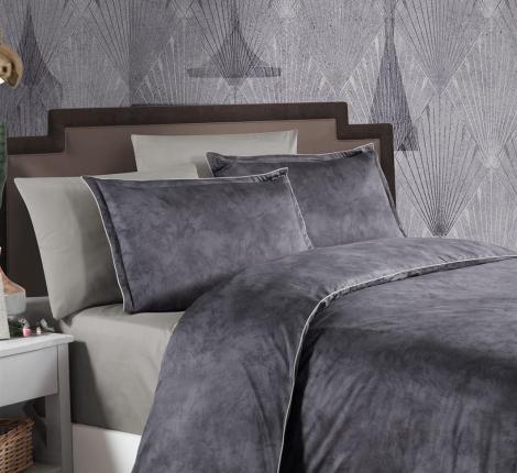 Постельное белье "DO&CO" MARLEN (антрацит) Сатин DELUX PREMIUM, Евро