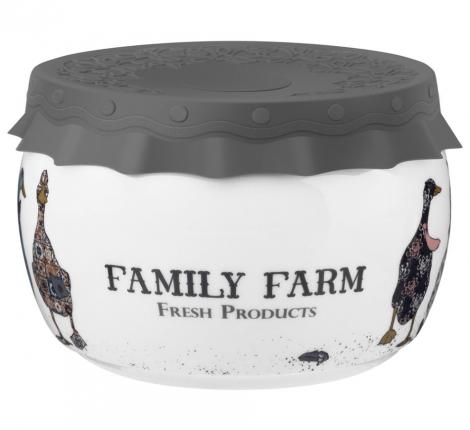 Банка с силиконовой крышкой "FAMILY FARM", 500 мл