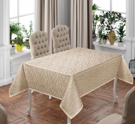 Скатерть "DO&CO" броде жаккард 160х220 NERGIS, капучино