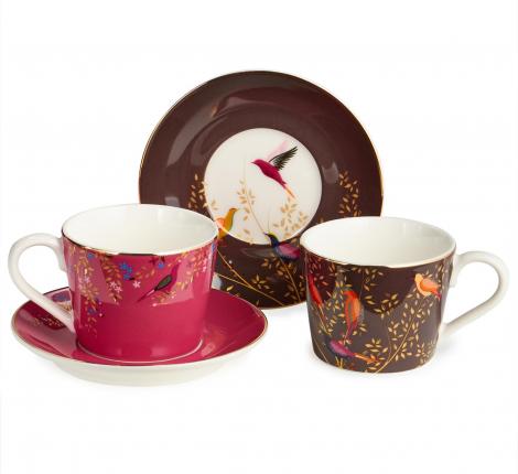 Кофейный набор "GOLDEN BIRDS" на 2 персоны, 4 предмета (120 мл)