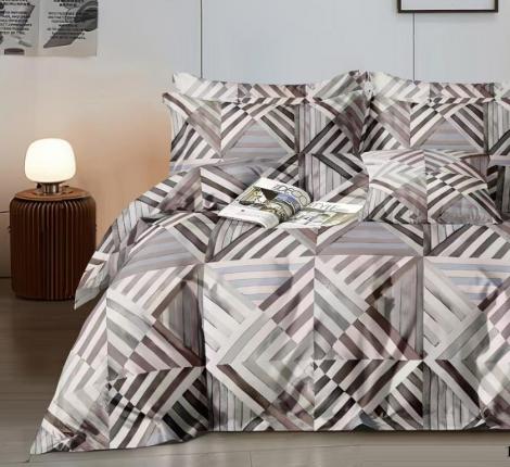 Постельное бельё "Cleo" Art Color 41/166-AC Полисатин, Семейный