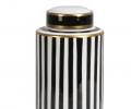 Ваза с крышкой "CANNISTER" (черно-белый) керамика, высота 27,5 см