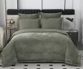 Постельное белье с одеялом "Sofi de Marko" Энрике (хаки) Велюр, 1,5 спальный