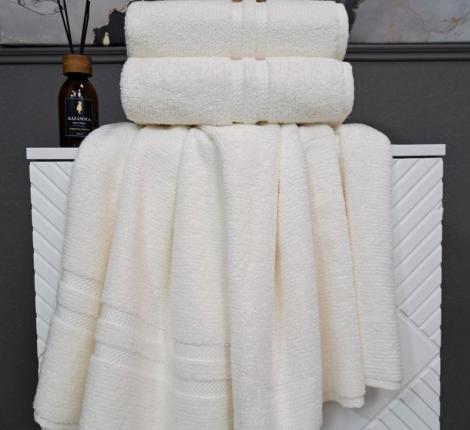 Комплект махровых полотенец "Kazanov.A." Merlin (молоко), 50х90+70х140