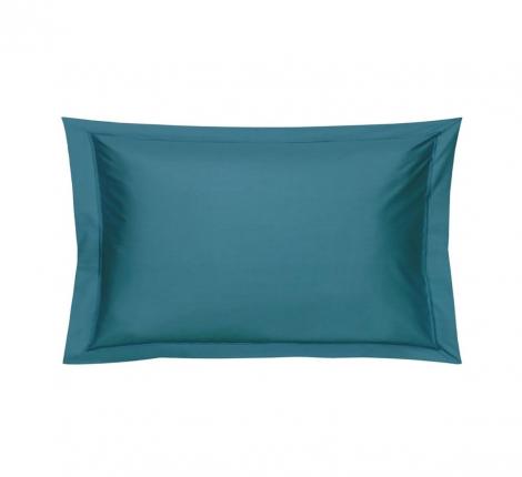 Наволочка "Blanc des Vosges" перкаль 50х70, bleu paon (синий)