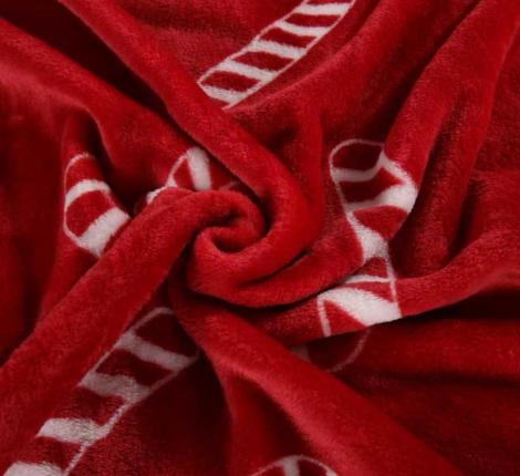 Плед "Sofi de Marko" Christmas Сandy (красный) Велсофт, 150х200