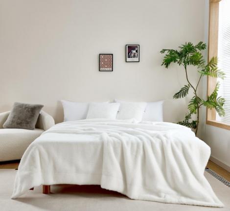 Плед "Sofi de Marko" Филиция (кремовый) Искусственный мех, 160х220