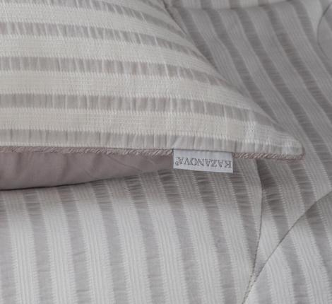 Постельное белье с одеялом "Kazanov.A." Stripe Muslin (серебро платина), Евро