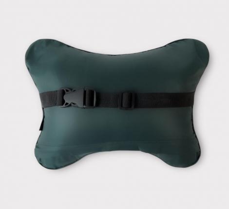 Дорожный плед-пончо пуховый "Travel Cape Plaid Grass" DARK GREEN, 130х170