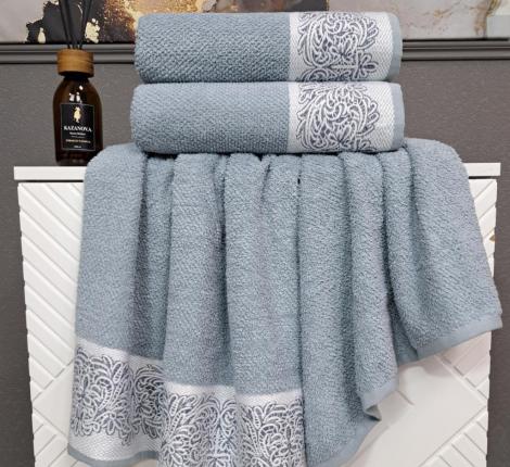 Комплект махровых полотенец "Kazanov.A." Dolce (деним), 50х90+70х140